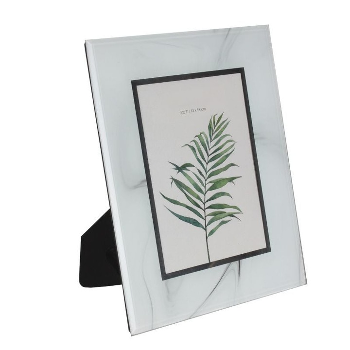Rama foto Inspire Inko sticlă aspect marmură 20x25cm, elegantă