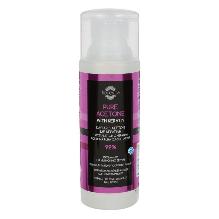 Aceton féltartós körömlakkhoz keratinnal 250ml - fiorevita