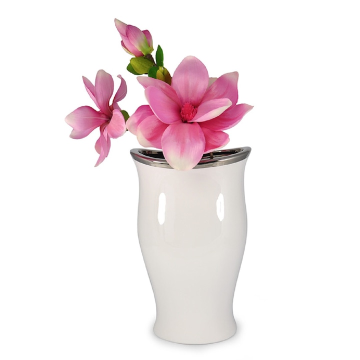 Kerámia váza - fehér 25 cm