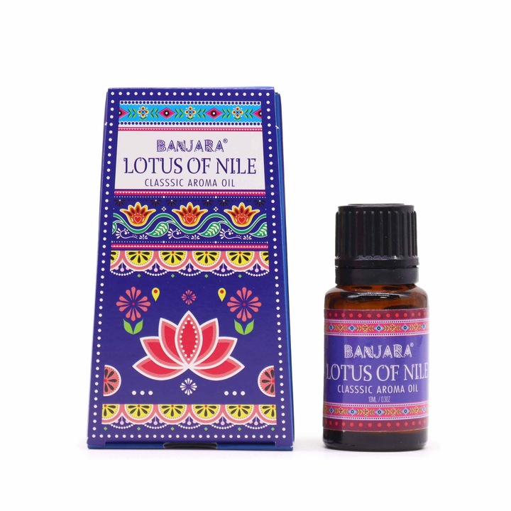 Ulei esential indian Banjara, Lotusul Nilului, Lotusul Nilului, 100% pur, aromaterapie, 10 ml