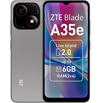 Telefon mobil ZTE Blade A35e, Dual SIM, 2GB, 64GB, 4G, Gri