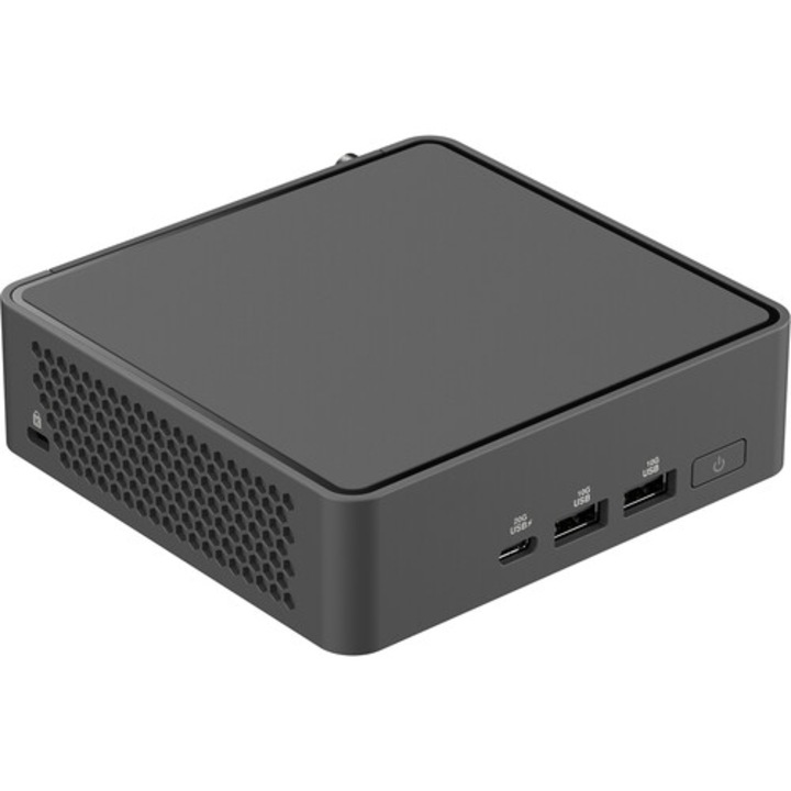 Mini PC Asus NUC 15 Slim Intel® Core™ 3-100U processzorral, akár 4,7 GHz-ig, 16 GB DDR5, 500 GB SSD M.2, Intel® Graphics kártyával, Wi-Fi 7, BT 5.4, Win11P, EU kábel, fekete