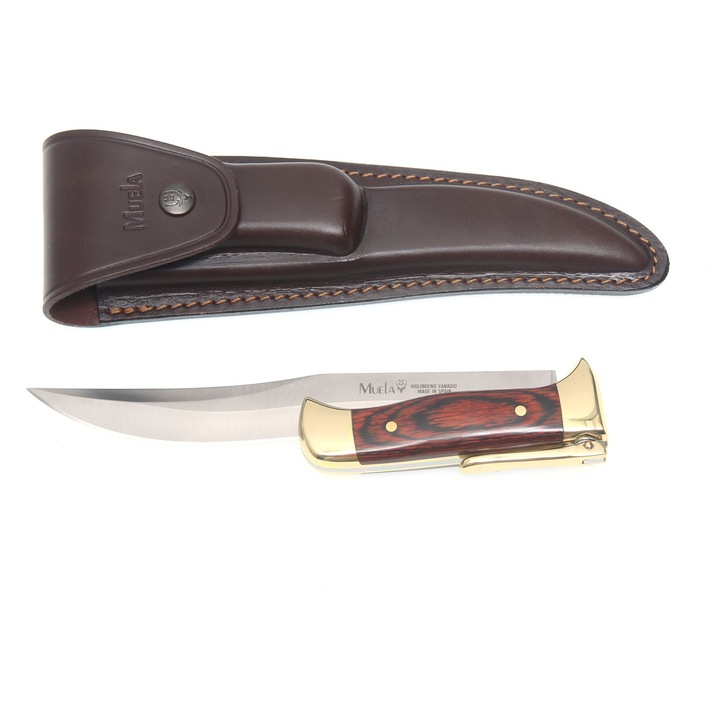Briceag Spaniol cu Lama Inox blocabila 20cm, Lemn Rosu / Nichel Muela PG-20R