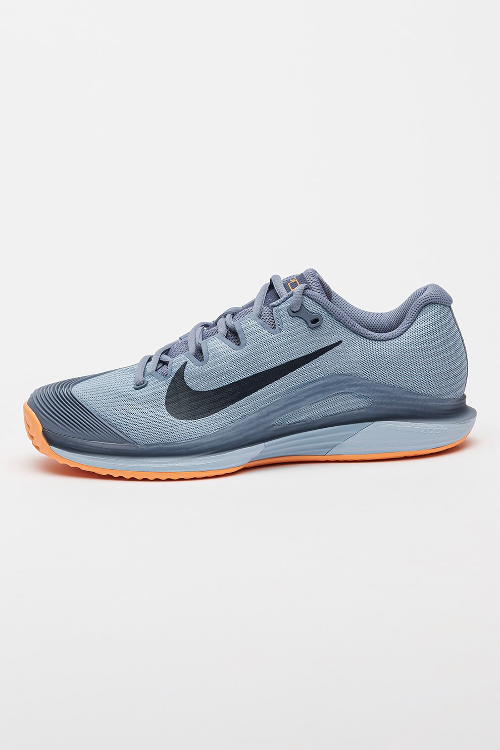 Nike, Pantofi Vapor 12 Clay Court pentru tenis, Negru, Albastru
