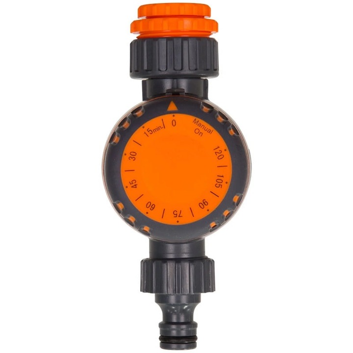 Автоматичен таймер за поливане, жълт, 0-120 минути, 14.6x6.4 см, комплект от 1