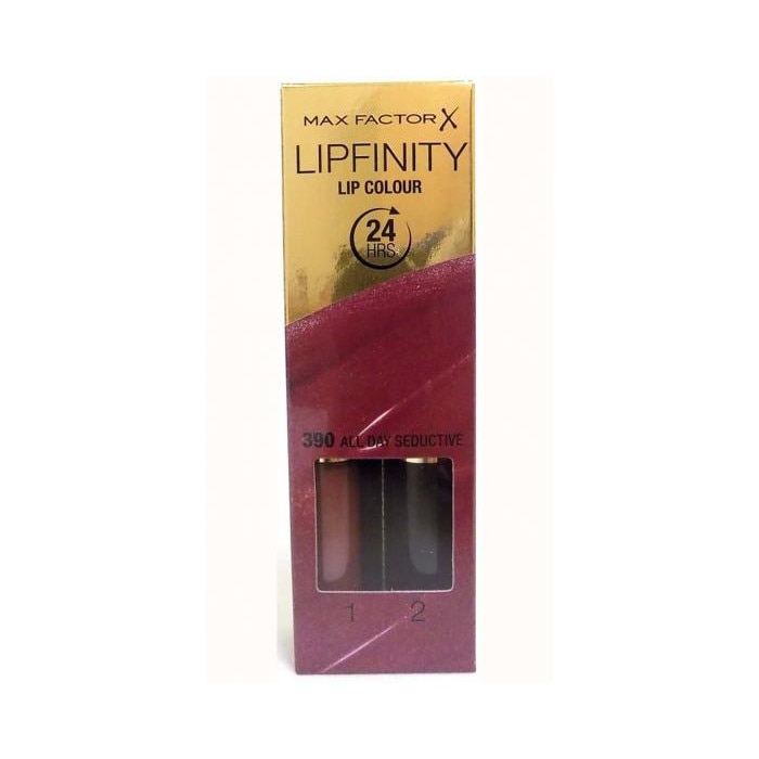 Ruj Semi-Permanent Max Factor Lipfinity - 390 All Day Seductive