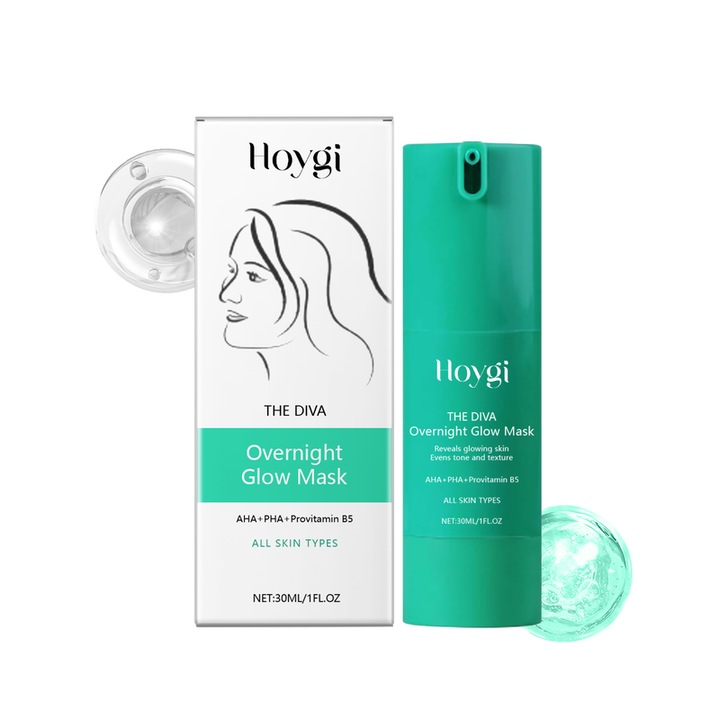 Masca de fata pentru somn Hoygi 30ml, exfoliere usoara, hidratare, protectie, non-grasa