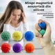 Wuciray® Магнитни силиконови топки Fidget играчки за възрастни и тийнейджъри 6 броя сензорни играчки за облекчаване на стреса при аутизъм, ADHD, тревожност, забавни джаджи с текстури, играчки за бюро, подаръци