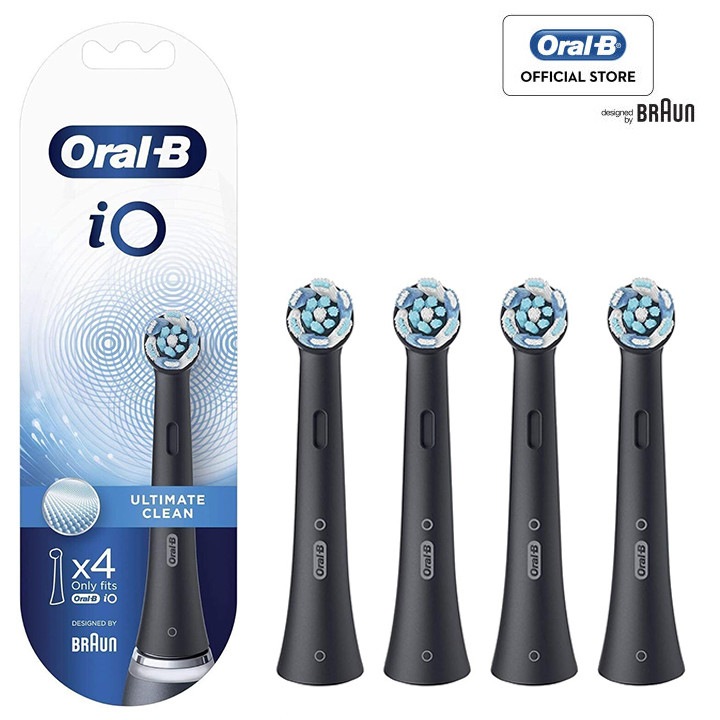 Oral-B iO Ultimate Clean csere fogkefefejek, mélytisztító, fekete, 4 db