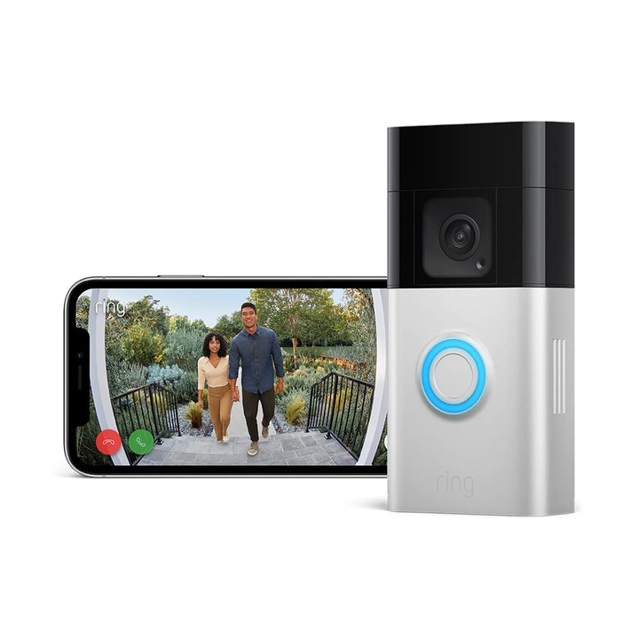 Видео звънец с Ring Battery Plus, HD 1536P, самоинсталация, безжичен