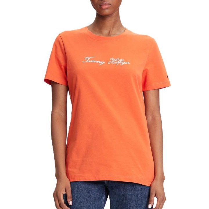 Tricou Tommy Hilfiger SCRIPT REG C-NK SS T-SHIRT-WW0WW45746-SCX