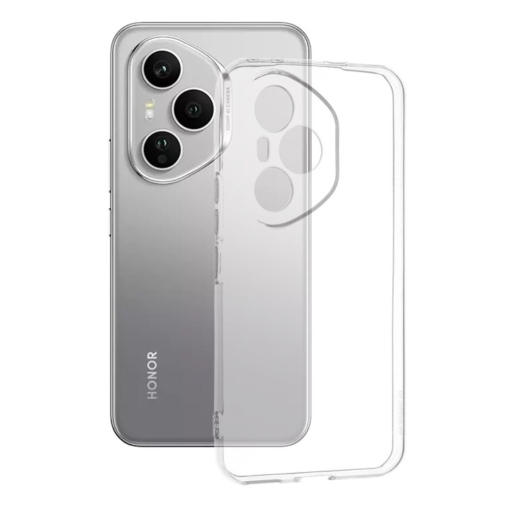 Husa pentru Honor 400 Pro Daden® Transparent Clear, Protectie Camera, Antisoc, Transparenta