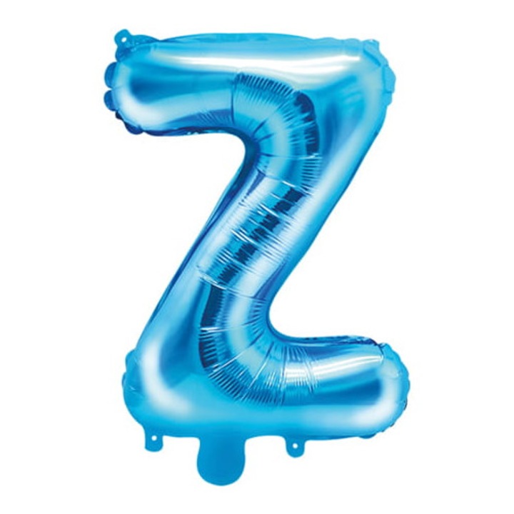 Fólia lufi szett "Z" betűvel, PartyDeco, kék, 35 cm