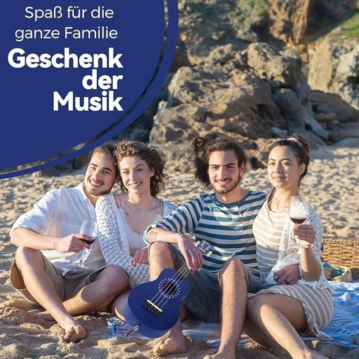 Ukulele soprano, 53,3 cm, granat, set cu accesorii