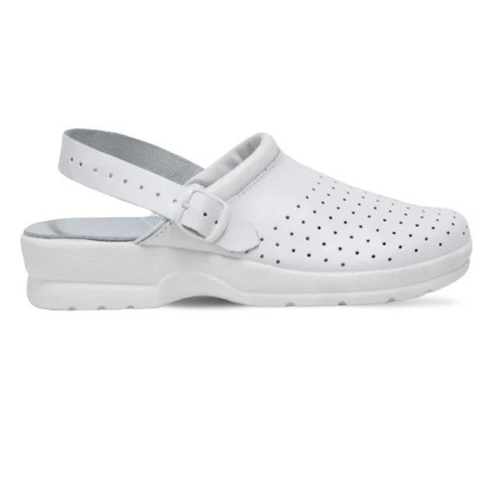 Saboti de lucru albi cu bareta Goldenfit Adria 40 ALB