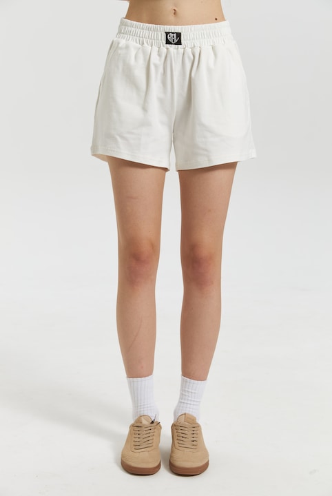 Pantaloni scurți casual pentru dame, Alb