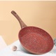 Tigaie antiaderentă din aluminiu cu înveliș din piatră, 28 cm, maro, design modern, rezistent la zgârieturi