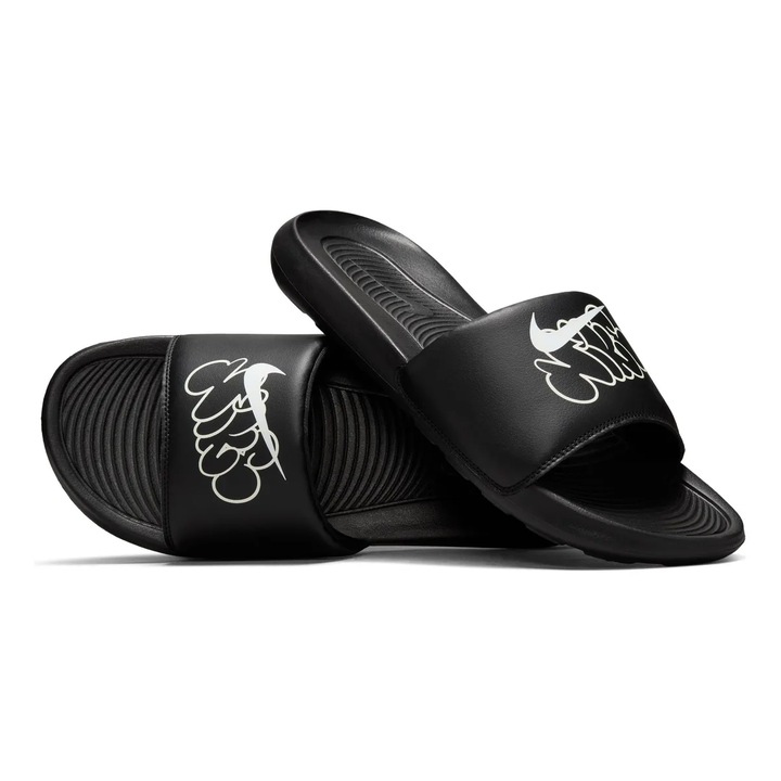 Nike - Спортни чехли, Flip-flops sport, черни с бяло лого NIKE VICTORI ONE, Черен