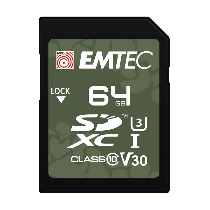 Card de memorie Emtec Outdoor, 64GB, SDXC, UHS-I U3, V30