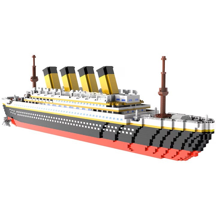 Set constructie Titanic M2019, 2000 blocuri, plastic, pentru copii 7-14 ani