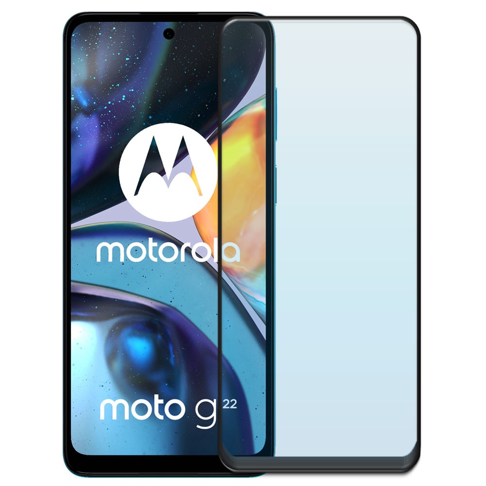 Folie din sticla securizata pentru Motorola Moto G22, HAMSTERBOX Glass Shield, Protectie completa ecran, Full face, Aplicare rapida, Case Friendly, Transparenta