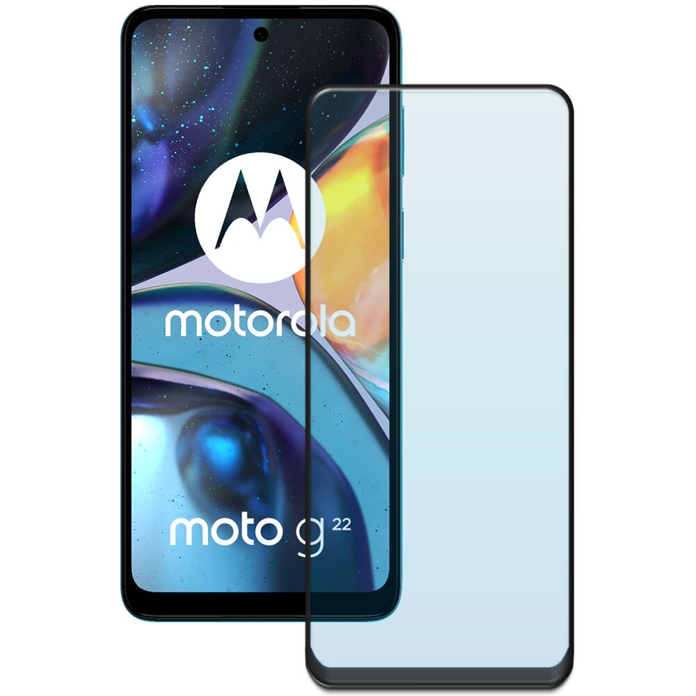Folie din sticla securizata pentru Motorola Moto G22, HAMSTERBOX Glass Shield, Protectie completa ecran, Full face, Aplicare rapida, Case Friendly, Transparenta