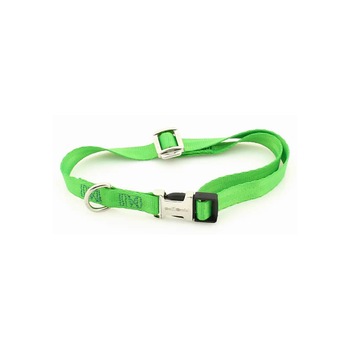 Zgarda nylon Petit Amis - verde - reglabila - 2.5 cm x 38-63 cm Zgarda nylon Petit Amis - verde - reglabila - 2.5 cm x 38-63 cm