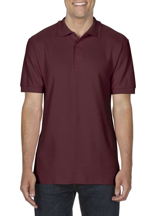 Tricou Polo pentru barbati, Premium Cotton Adult Double Pique Polo, Gri inchis
