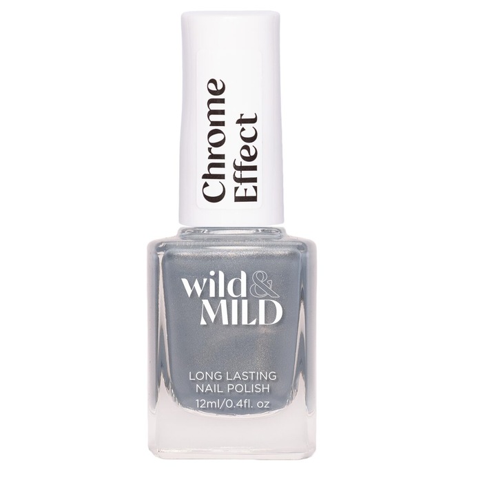 Lac unghii Chrome Effect CH12 Aluminium Aura Wild & Mild 12ml