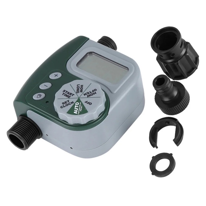 Автоматичен таймер за поливане, зелен, 1-300 минути, за градината