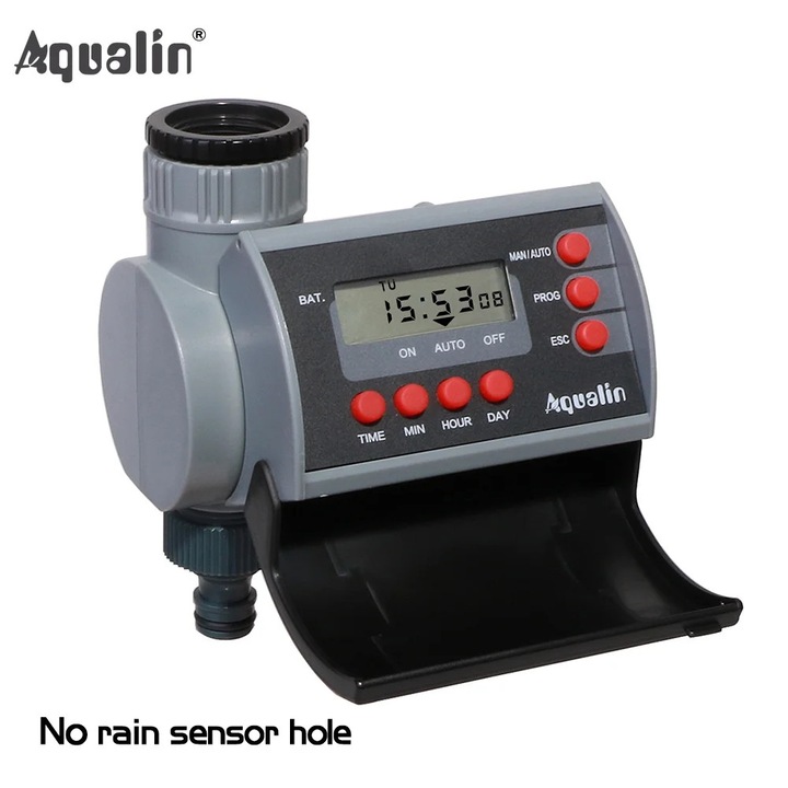 Цифров програматор за поливна система, 8 програми, сив, 11x10x14см