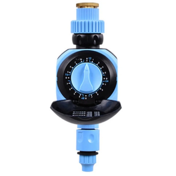 Автоматичен програматор за напояване, управляван от телефон, напоителна система, ABS пластмаса, син, 102x68x65мм