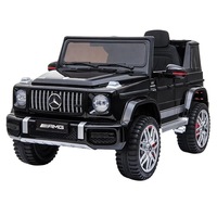 Masinuta electrica pentru copii cu licenta Mercedes Benz AMG G63 Black cu telecomanda 2.4G,2 motoarex35w, deschidere usi, lumini LED, suspensii, volan cu functii, pornire la buton