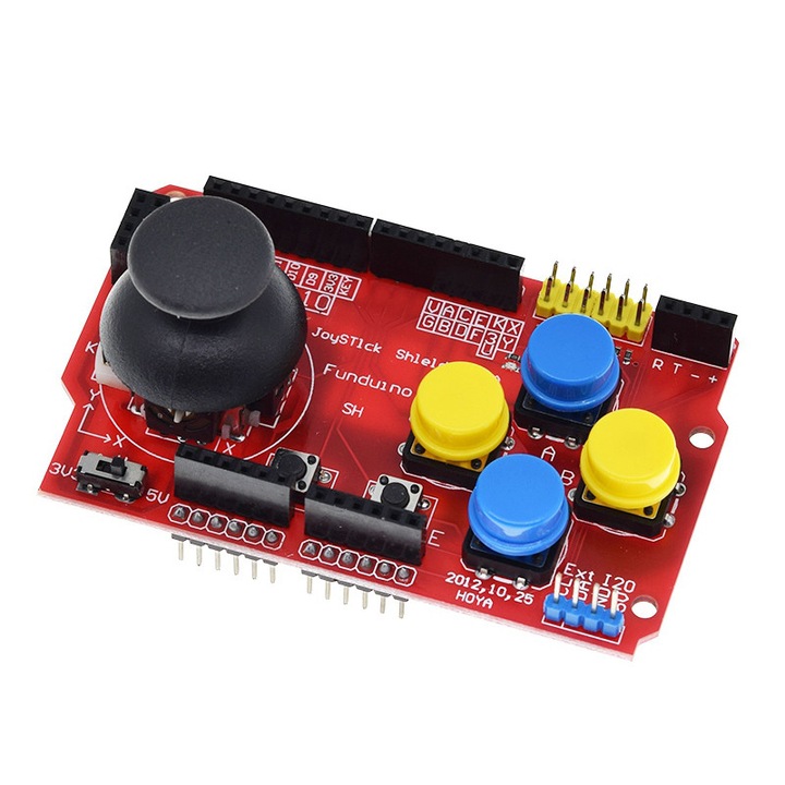 Shield joystick pentru Arduino cu interfeta nRF24L01 si LCD Nokia 5110
