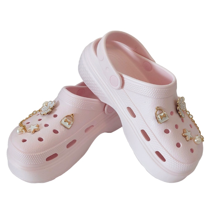 Saboti Dama Premium, Elegance Line, Spuma EVA, Talpa Groasa, Moi si Confortabili, Roz pal, 40