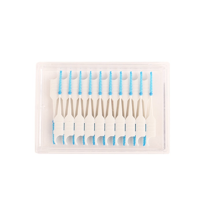 150 darabos fogköztisztító kefe készlet, Cootway, puha szilikon, kék, kompakt, kék