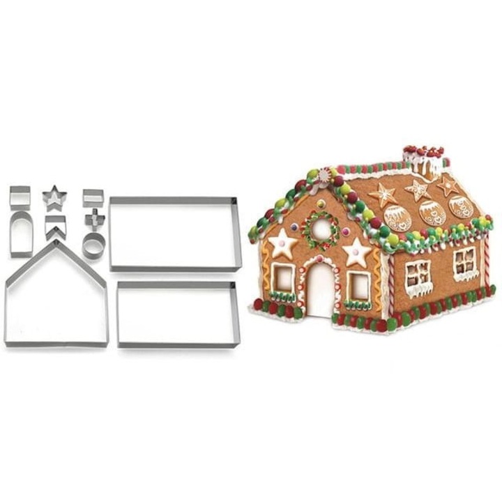 Комплект форми за торта Cake Land, меденки, 10 части, неръждаема стомана, 17x13x17см