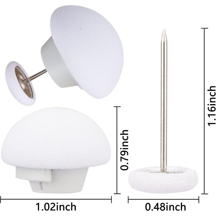 Cleme pentru pilota 4 bucati, plastic, alb, rezistente, universale