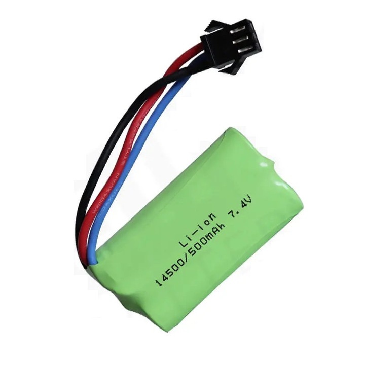 Acumulator LiIon format 14500 7.4 V/ 500 mA cu 3 pini