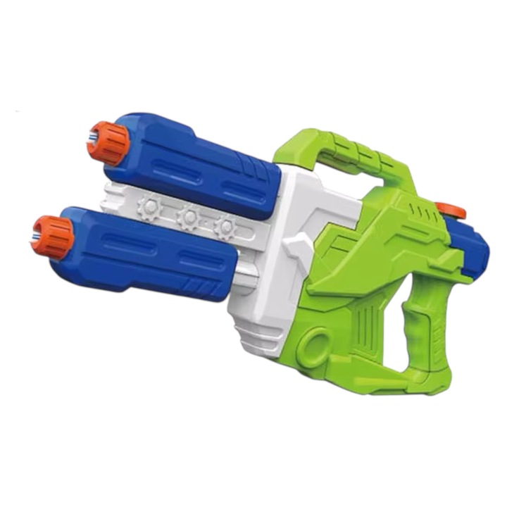 Pistol cu apa, duza dubla, 1600 ml, jucarie de vara pentru copii, plastic