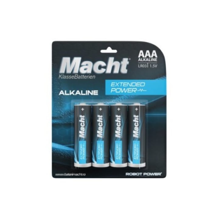 4 db-os bliszteres kiszerelés Autóakkumulátor, Macht AAA / LR3