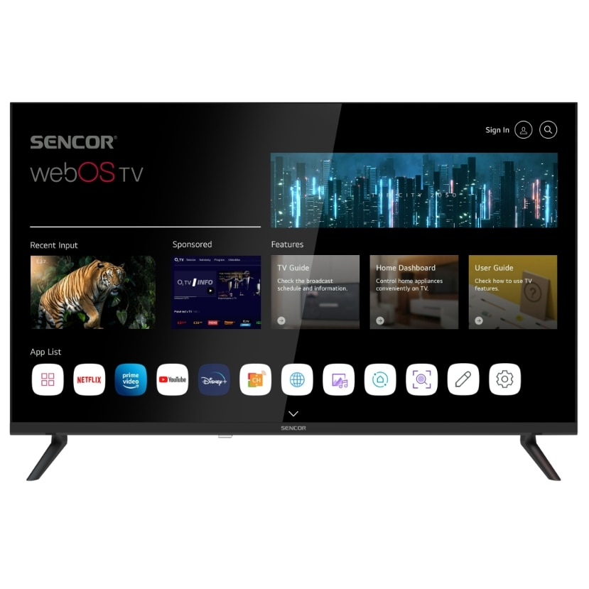 Televizor LED Sencor 80 cm 32" SLE 32S830MB, HD ready, Smart TV, 12/240V, WiFi, CI+
