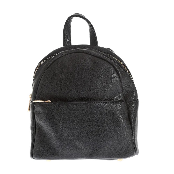 Rucsac negru cu buzunar frontal, Meli Melo Paris