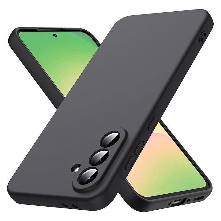 Husa telefon pentru Samsung Galaxy A56 5G, Anti-cadere, Protectie pentru camera, Ultrasubtire si usor, Prindere confortabila, Oududianzi, TPU/Silicon, Negru