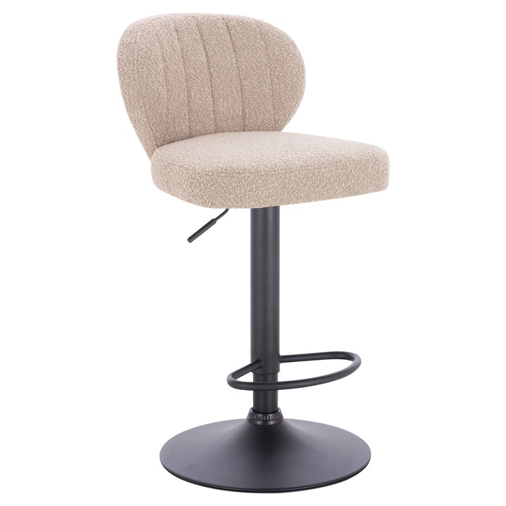 Votana HR193W Latte modern boucle szék fekete lábbal