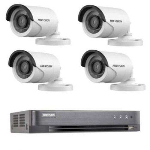 Kit supraveghere Hikvision Turbo HD +4 camere bullet FullHD, 2 MP