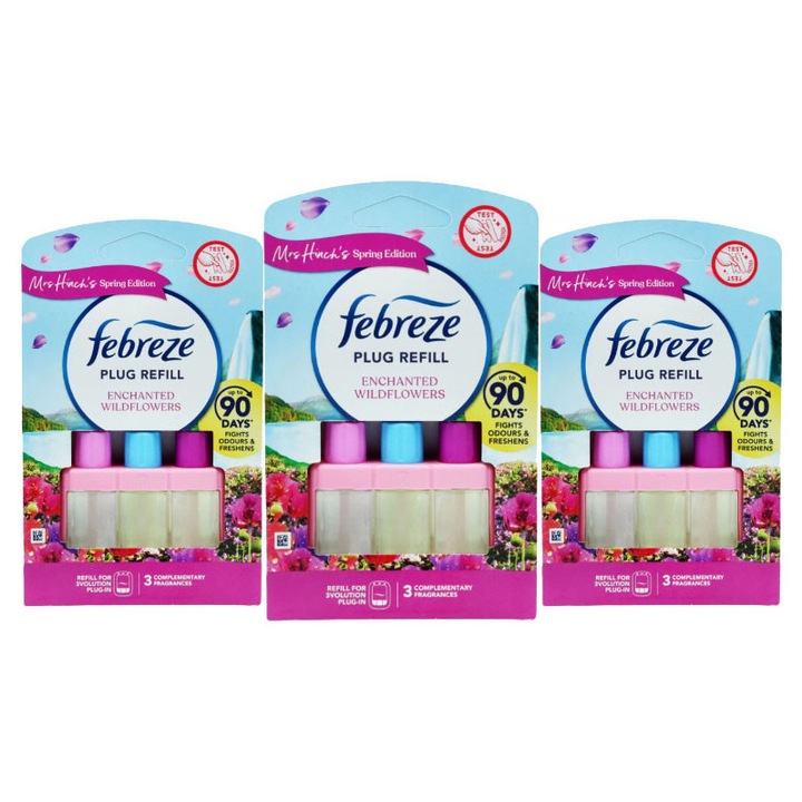 Febreze 3Volution Elvarázsolt Vadvirágok szobai légfrissítő utántöltő, 3x20ml