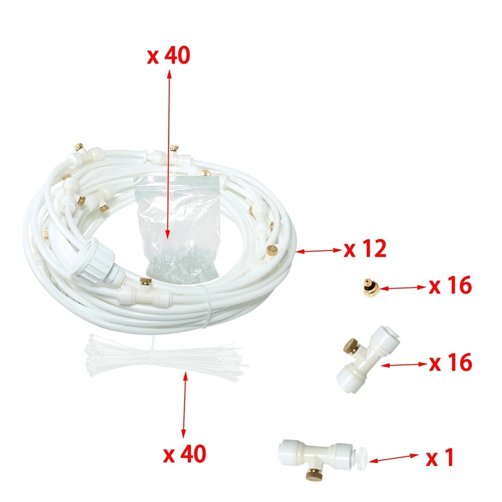 Sistem irigare automat YANYXR, kit picurare, alb, 1 set