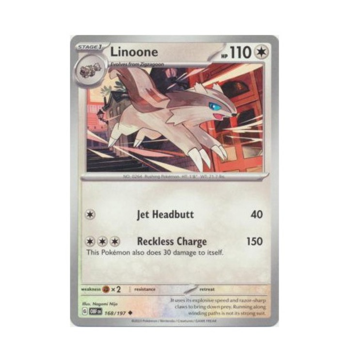 Joc de societate Pokemon Obsidian Flames 168/197 Linoone Uncommon