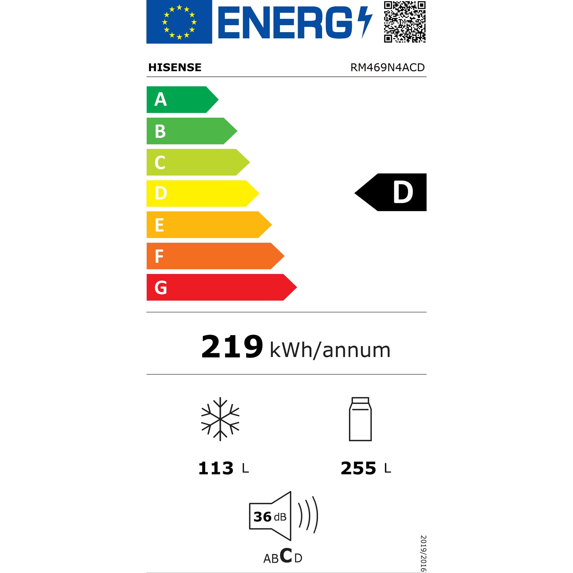 Combina frigorifica Hisense RM469N4ACD, 368 l, Total NoFrost - eMAG.ro